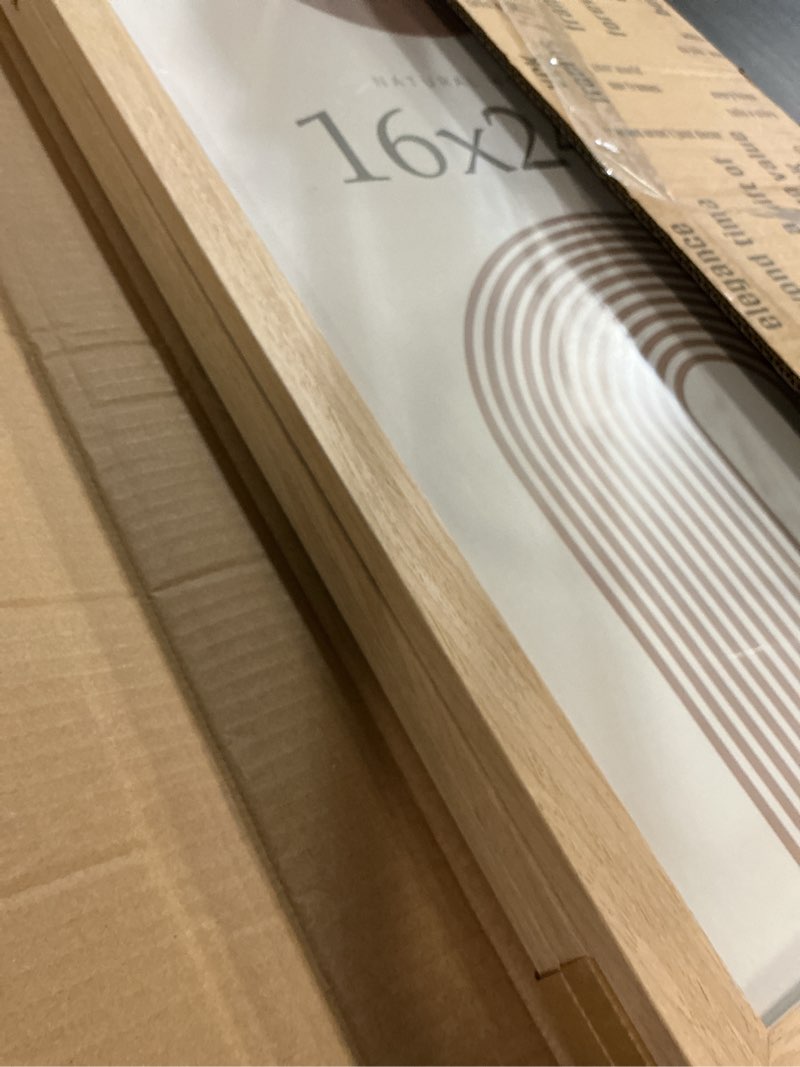 Condition photo showing New/Like New for vck 16x24 poster frames set of 3, white solid wood picture frame, textured exclusive wall gallery frame