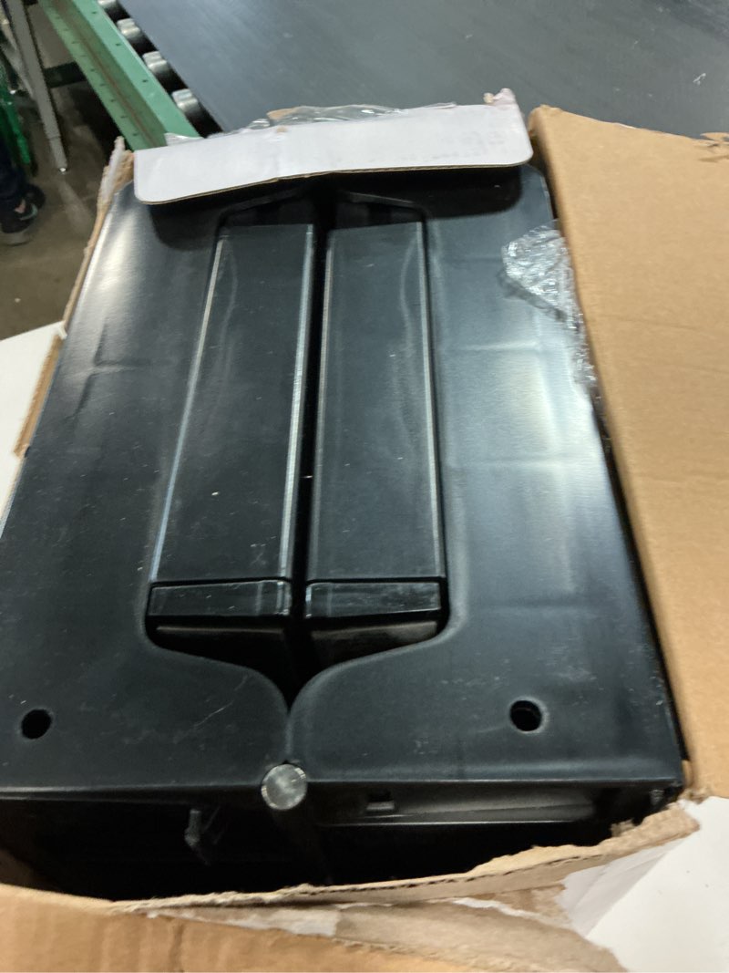 Condition photo showing As Is for elevated dog bowls for large dogs 5 adjustable heights 7.5"-15.4", 2 x-large 10” stainless steel bowls, heavy duty raised dog bowl stand foldable pet feeder for dogs shoulder height over 15”, black black 10" for large dogs