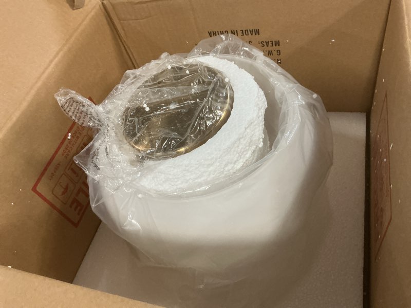 Condition photo showing Good Condition for Globe Pendant Lighting Glass Pendant Light Kitchen Island 1-Light Milk White Glass Hanging Light Adjustable Gold Mid Century Pendant Lamp for Farmhouse Dining Room Bedroom