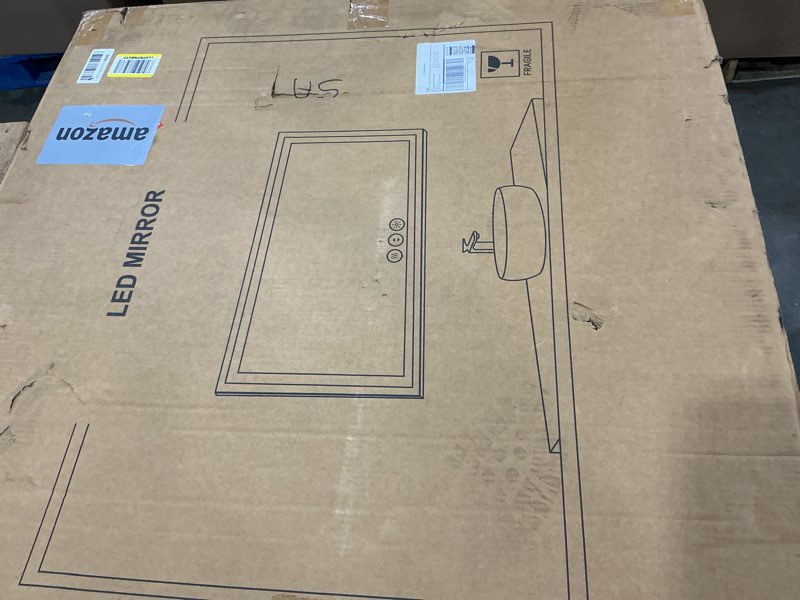 Condition photo showing New/Like New for 36x36 led bathroom mirror with lights, anti-fog, dimmable - lighted bathroom vanity mirror with front & back light, 3 color temperatures, memory function, tempered glass (horizontal/vertical) frameless 36"l x 36"w