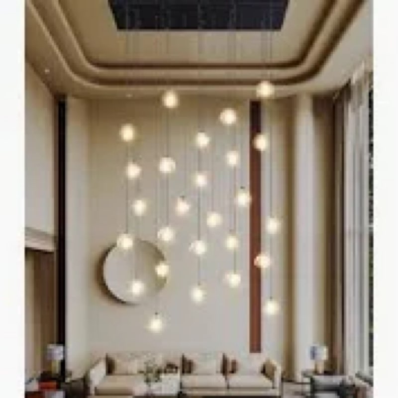 26-lights Rectangular Crystal Chandeliers Led Dimmable Light