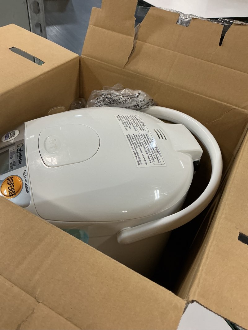 Condition photo showing As Is for Zojirushi CD-LFC50 Panorama Window Micom Water Boiler and Warmer (169-ounce, 5.0-Liter, White) 5.3 Quarts Boiler