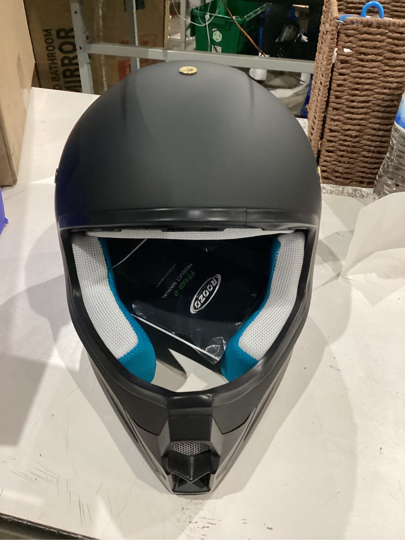 Condition photo showing Good Condition for youth kids dirt bike helmet dot approved, full face motocross set | 4-in-1 set includes goggles gloves storage bag, ultra-light design, adjustable visor and washable liner for atv utv black medium