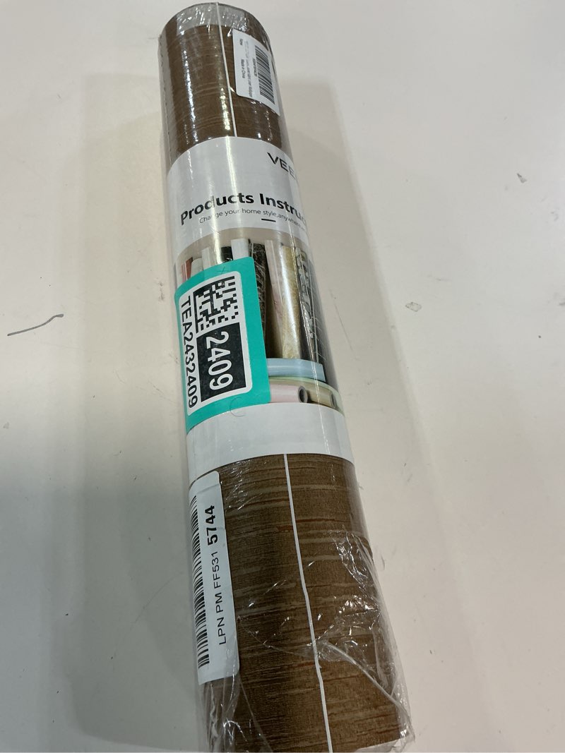 Condition photo showing New/Like New for VEELIKE 15.7''x354'' Gold Brown Grasscloth Wallpaper Textured Woven Grass Cloth Wallpaper Peel and Stick for Bedroom Living Room Bathroom Wall Coverings Removable Adhesive Fabric Linen Vinyl Roll 15.7" x 354" Gold/Brown
