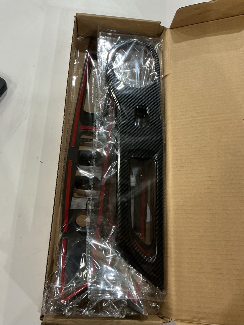 Condition photo showing New/Like New for Korlot Carbon Fiber 4-Door Window Lift Trim Switch Panel Cover Trim for Hyundai Santa Cruz 2022-2024