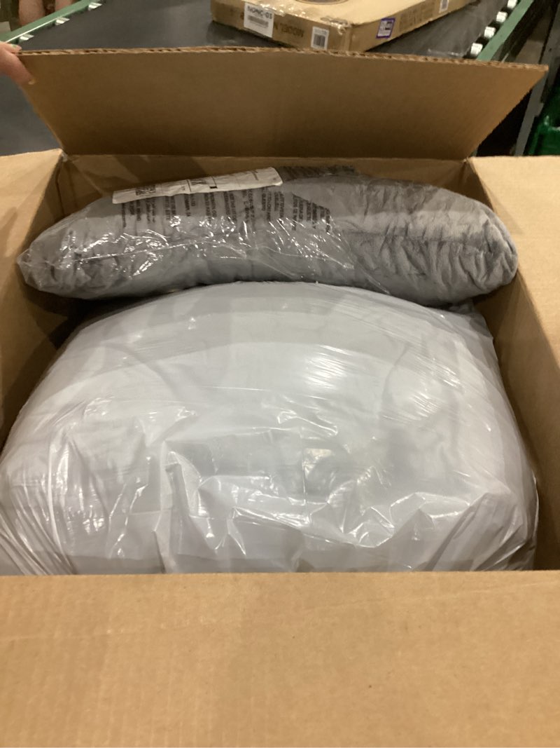 Condition photo showing Good Condition for SLIGUY Reading Pillow for Sitting in Bed Couch Adult, Back Pillow with arm Support and Pockets, Adult Back Pillow Bed Chair for Bed Rest, Reading, Watching TV, Gaming for Boys and Girls Light Grey