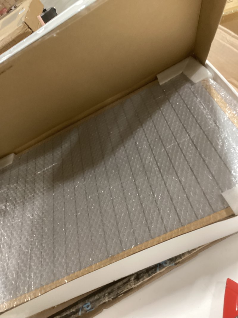 Condition photo showing Good Condition for Stone Bath Mat with Bamboo Trim - Quick-Dry Diatomaceous Earth Shower Mat | Super Absorbent, Non-Slip, Minimalist Bathroom Floor Mat for Spa Style Décor, Bathroom, Kitchen, Entryway - Stone Grey