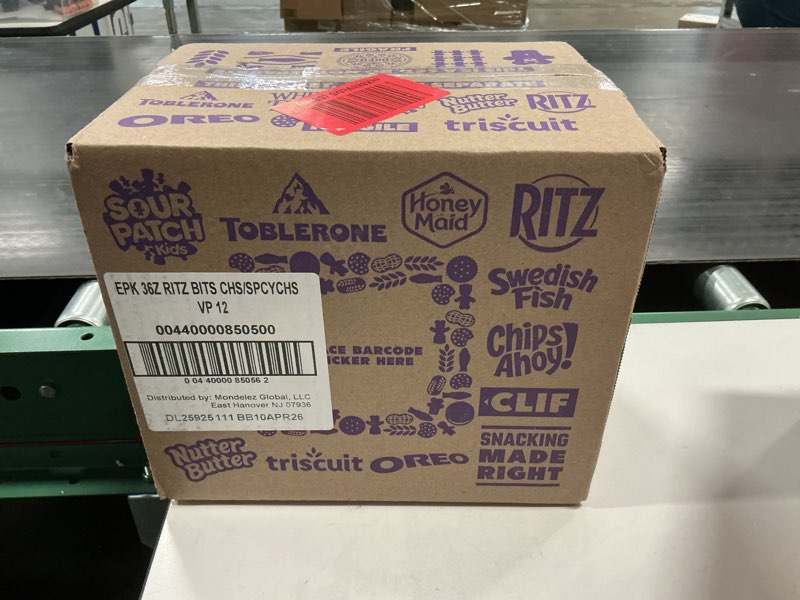 Condition photo showing New/Like New for (Best by:10/APR/26)RITZ Bits Cheese and Spicy Queso Cheese Sandwich Crackers Variety Pack, Snacks for Kids and Adults, Lunch Snacks, 12-3 oz Bags