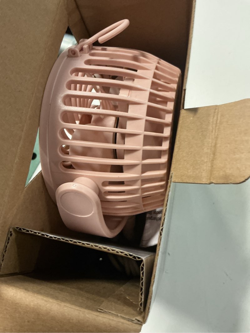 Condition photo showing Good Condition for mainstays new 4-inch 3-speed portable rechargeable fan with flexible tripod and digital display  pink
