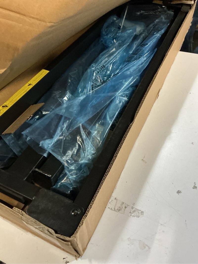 Condition photo showing Good Condition for amazon basics metal bed frame(box spring required), 9-leg base for box spring and mattress, queen, tool-free easy assembly, 79.5" l x 59.5" w x 7" h, black black queen