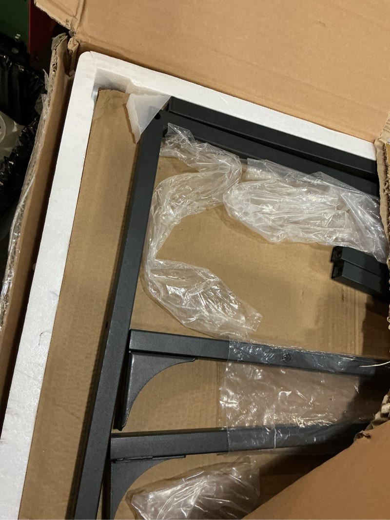 Condition photo showing Good Condition for PayLessHere | 32 Inch Computer Desk | Brown | Office Desk with Metal Frame, Adjustable Feet | Water-Resistant, Scratchproof Surface | Sturdy Writing Table for Home Office or Study | Pack of 1 Brown 32 Inch