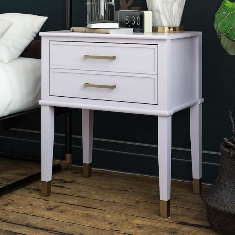 Accent table lavender with 2 drawers 