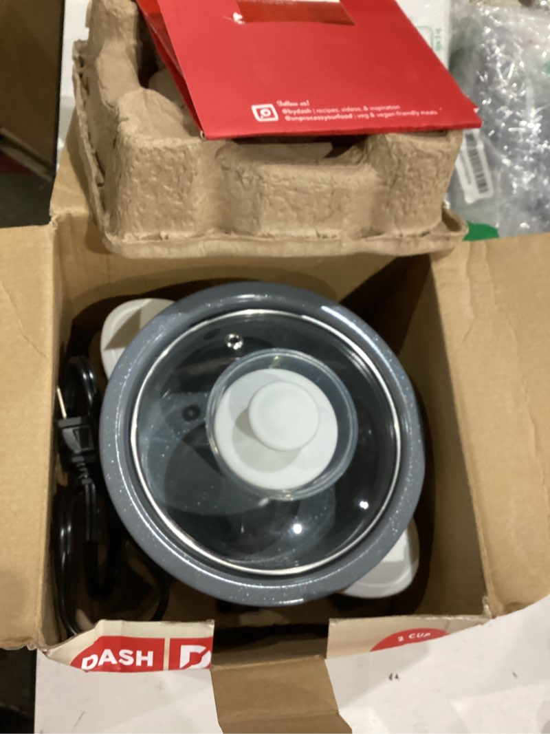 Condition photo showing Good Condition for dash mini ceramic rice cooker - designed for single-serve cooking - compact rice cooker with nonstick removable pot, keep warm function & easy-to-clean sleek design - white ceramic mini rice cooker with keep warm white ceramic