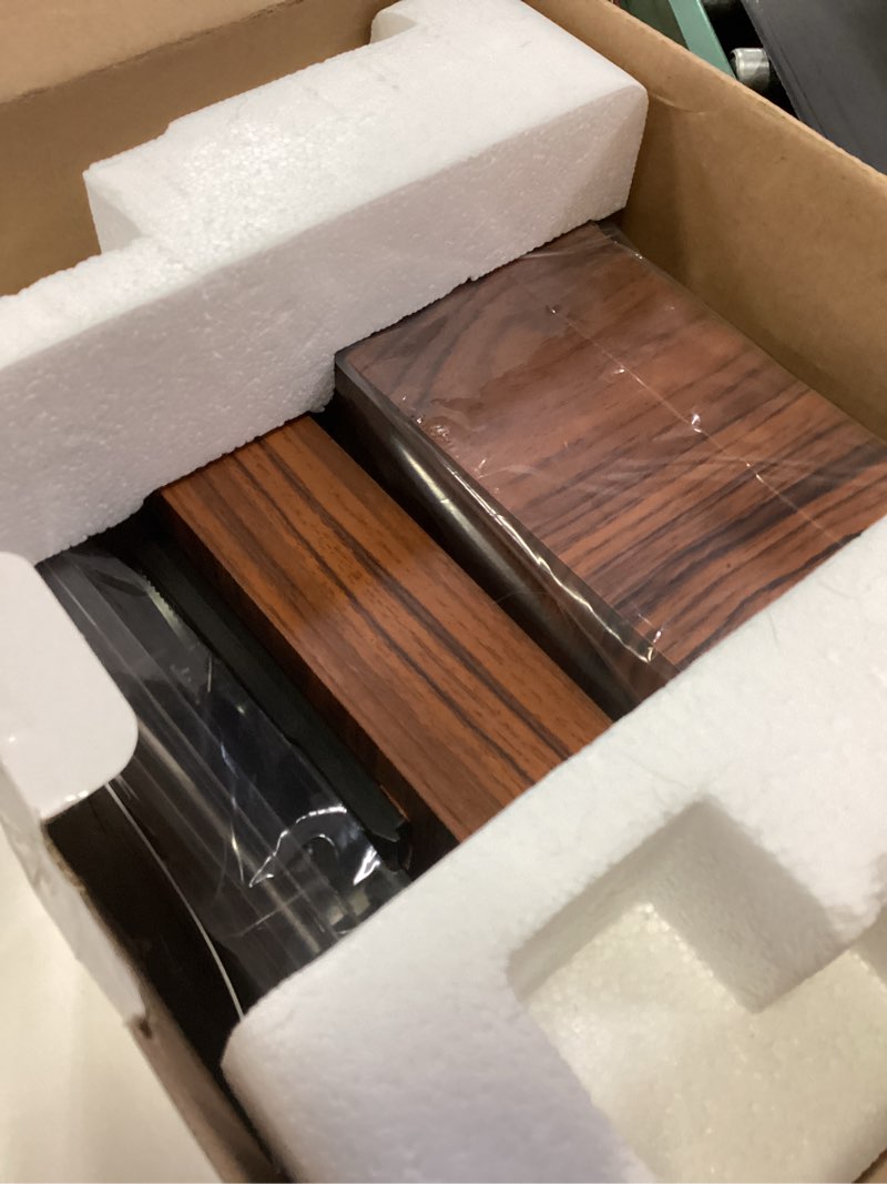 Condition photo showing New/Like New for Vinyl Record Player with Speakers,Bluetooth Portable Turntable for Vinyl Records,Phonograph LP Player with 3 Speed USB RCA in Vintage Brown