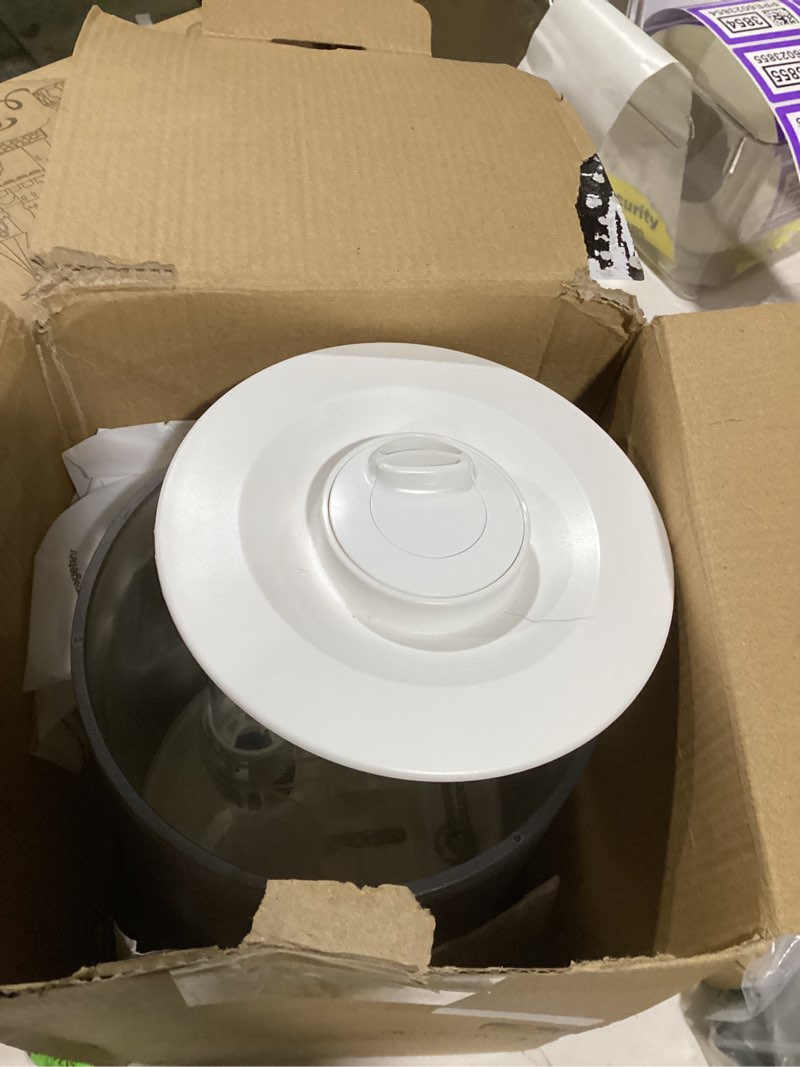 Condition photo showing As Is for homvana humidifiers for bedroom home, 3.6 l cool mist top-fill 34h super long time, quiet 23db, baby humidifier, oil diffuser for large room, plants, nursery, office bpa free, 7 color light ultrasonic grey