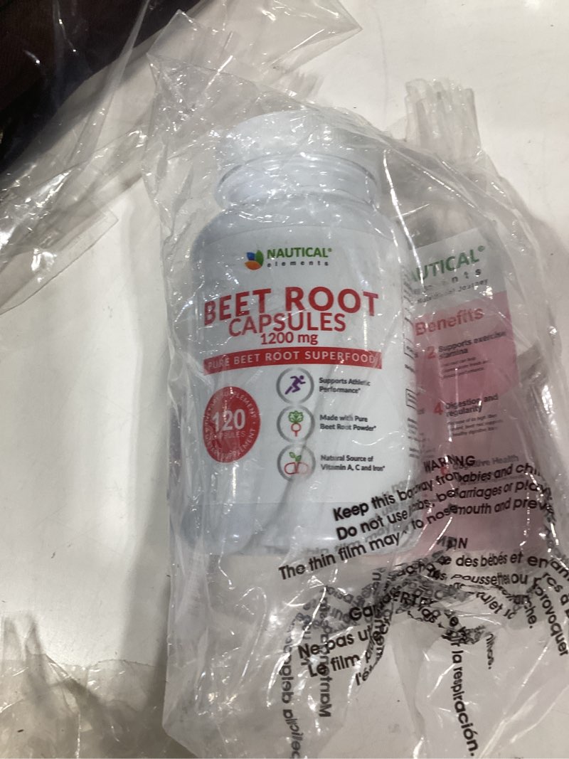 Condition photo showing New/Like New for beet root capsules - 1200mg per serving - 120 beet root powder capsules - beetroot powder supports blood pressure, athletic performance, digestive, immune system (pure, non-gmo & gluten free 120 count (pack of 1)