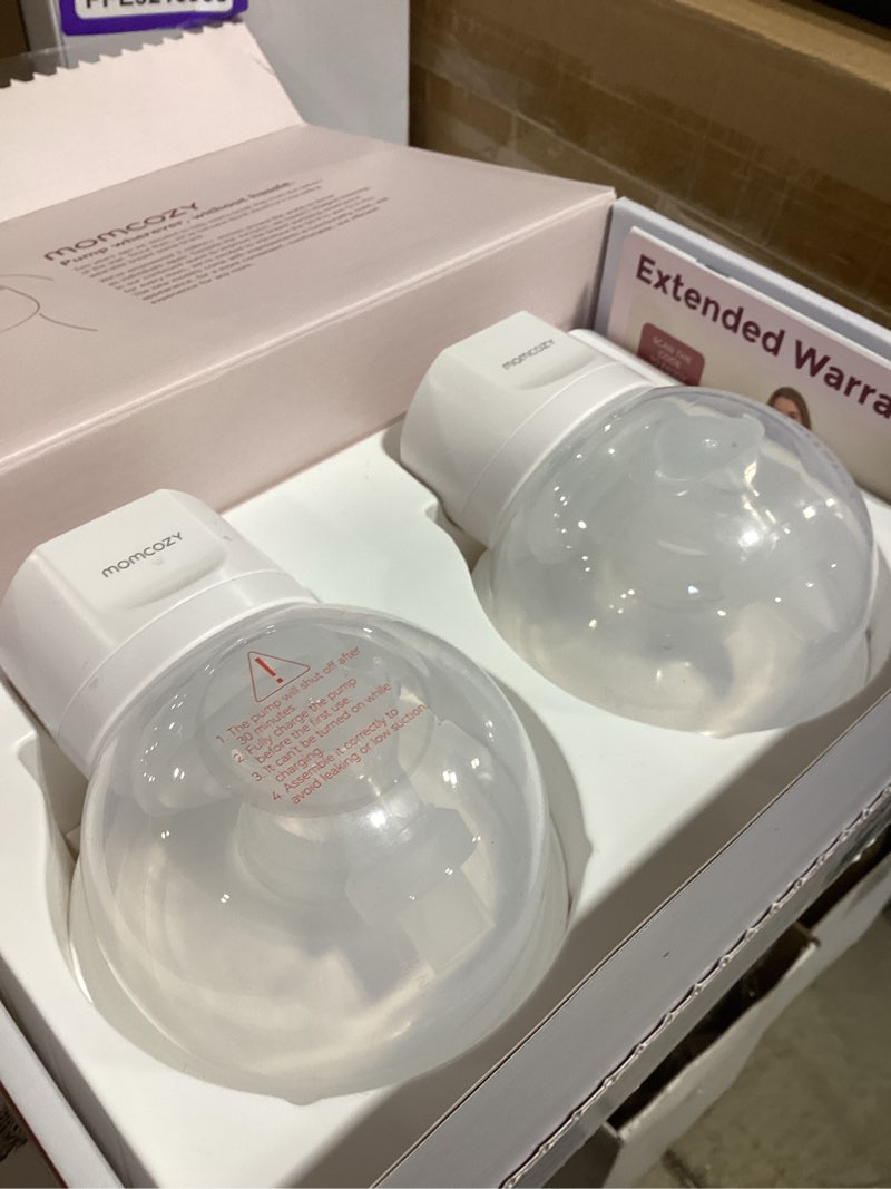 Condition photo showing Good Condition for Momcozy Hands-Free Breast Pump S12 Pro, Wearable & Portable Pump with Soft DoubleFit Flange, 3 Modes | 9 Levels Double Electric Pump, Smart Display, 24mm, 2 Pack, Cozy White Pack of 2 Cozy White