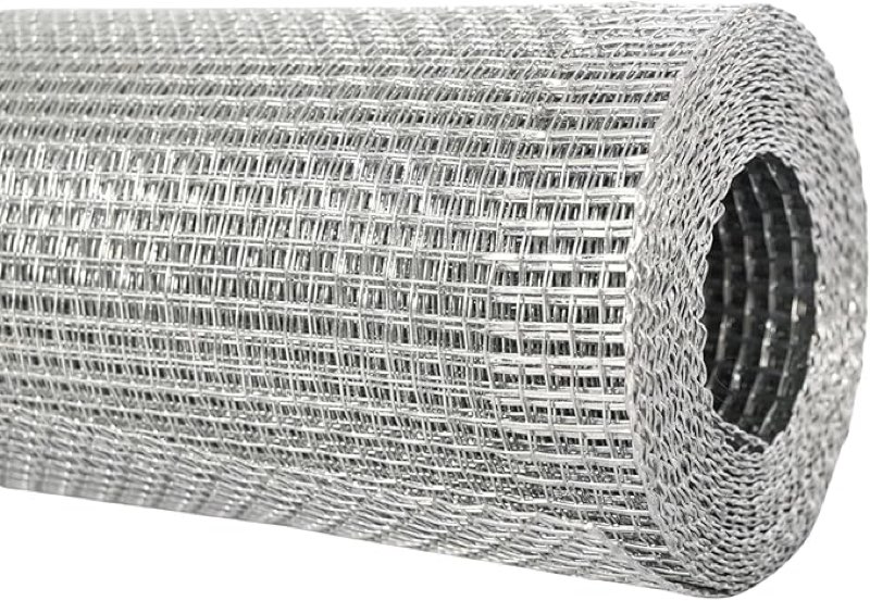 galvanized hardware cloth 1/8 inch wire mesh roll – ideal for garden fencing, chicken coops, diy projects, and beekeeping (24in x 10ft