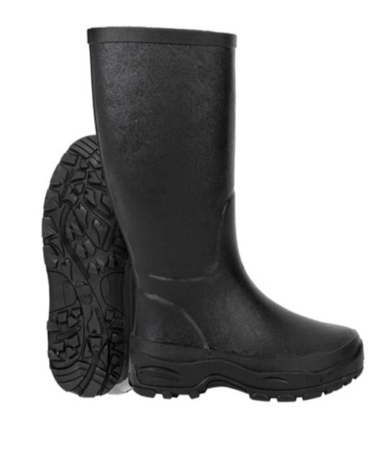 ubon mens black rain boots waterproof rubber hunting boots outdoor work boots 13