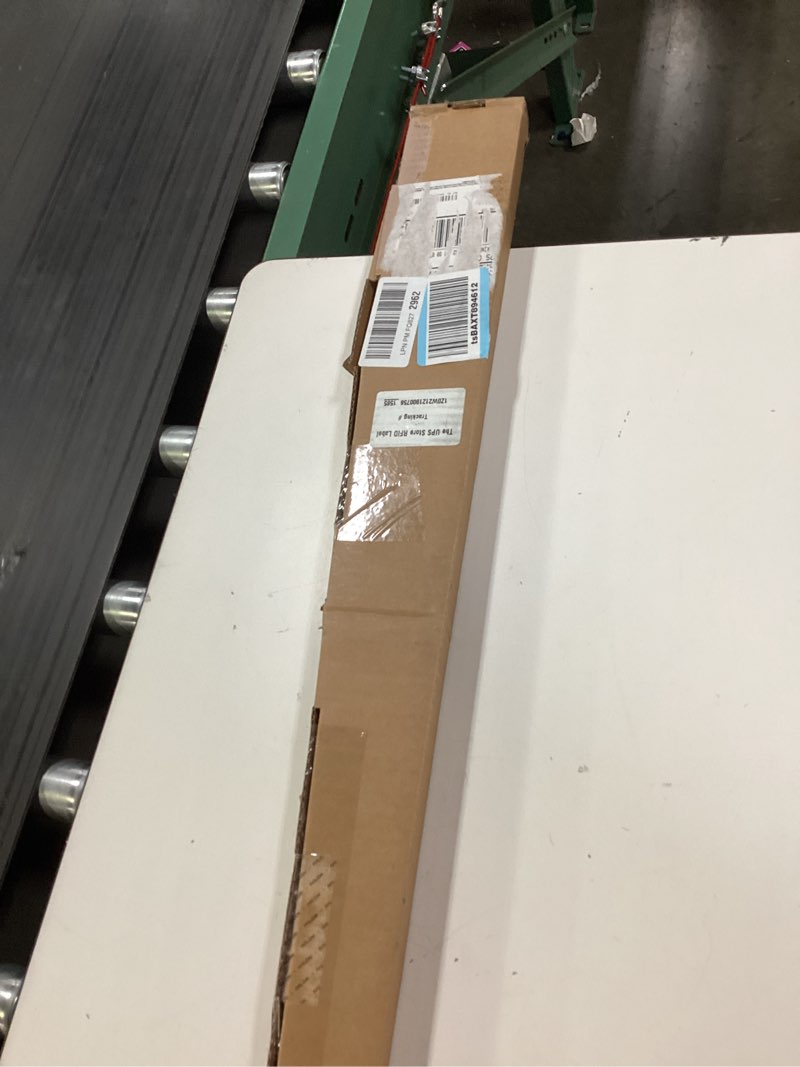 Condition photo showing New/Like New for ivilon drapery window curtain rod - end cap style design 1 inch pole. 48 to 86 inch color black