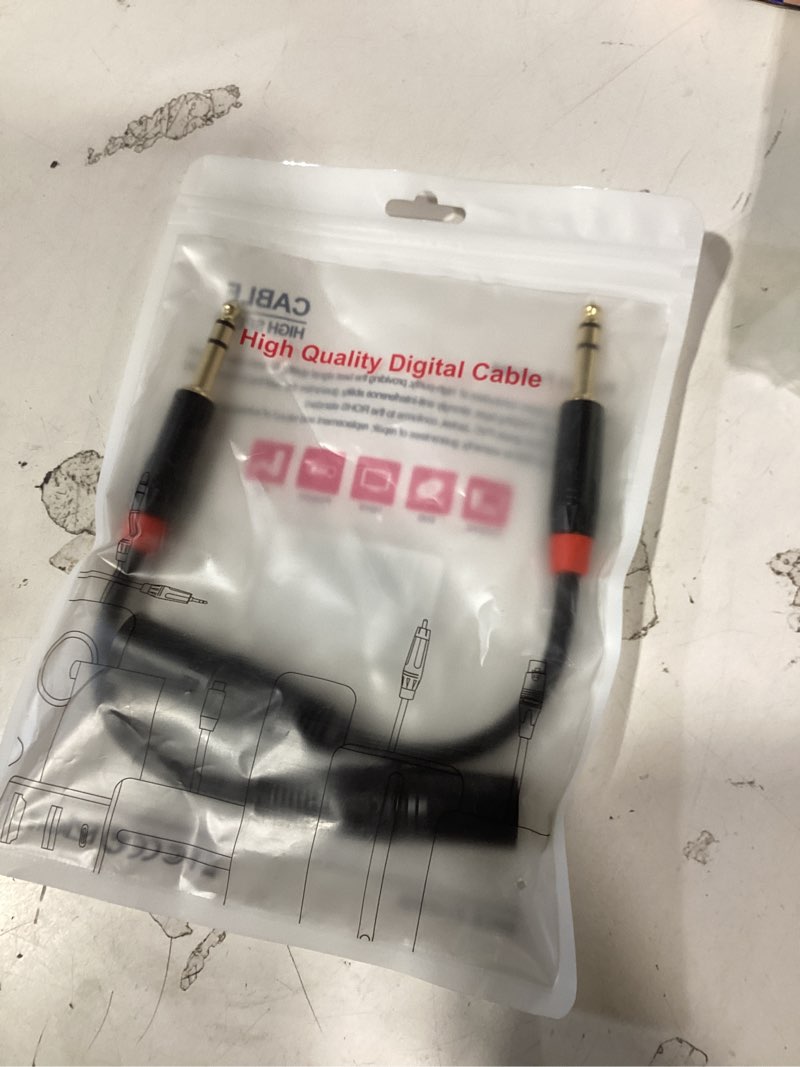 Condition photo showing New/Like New for (2pack/6inch) xlr to 1/4 trs stereo adapter,xlr male to 1/4 inch (6.35mm) stereo balanced microphone stereo audio converter adaptercable
