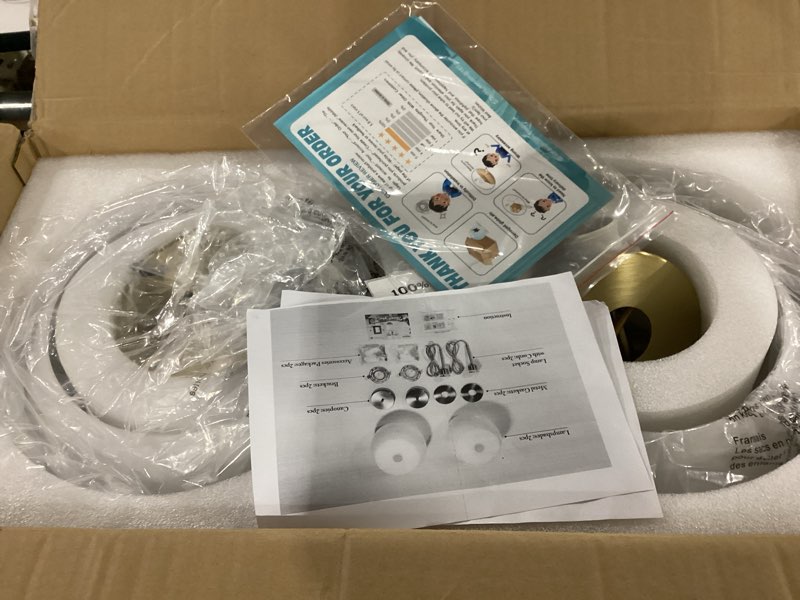 Condition photo showing New/Like New for (not tested)bokt gold dome pendant lighting milk white globe glass pendant light adjustable hanging lamp 2-pack ceiling lighting nordic creative glass kitchen lights for living room bedroom dining room gold-2 packt