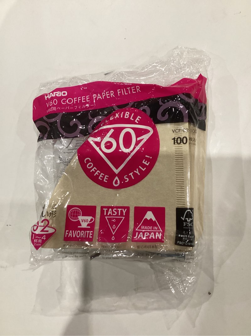 Condition photo showing New/Like New for Hario V60 Paper Coffee Filter, Size 02, Natural, 100ct Size 02 100ct Natural