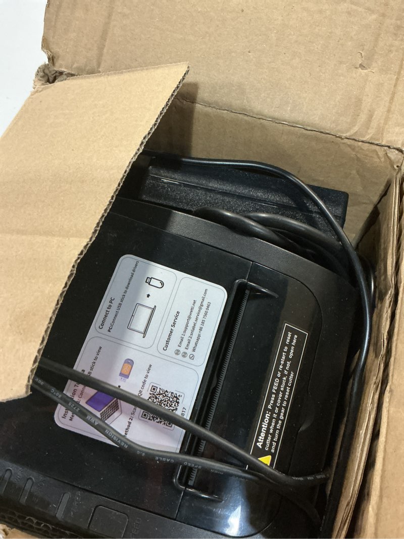 Condition photo showing Good Condition for vretti thermal receipt printer, 3'1/8 80mm usb pos printer, restaurant kitchen printer with auto cutter support cash drawer,usb serial ethernet interface for windows/mac/linux,do not square black