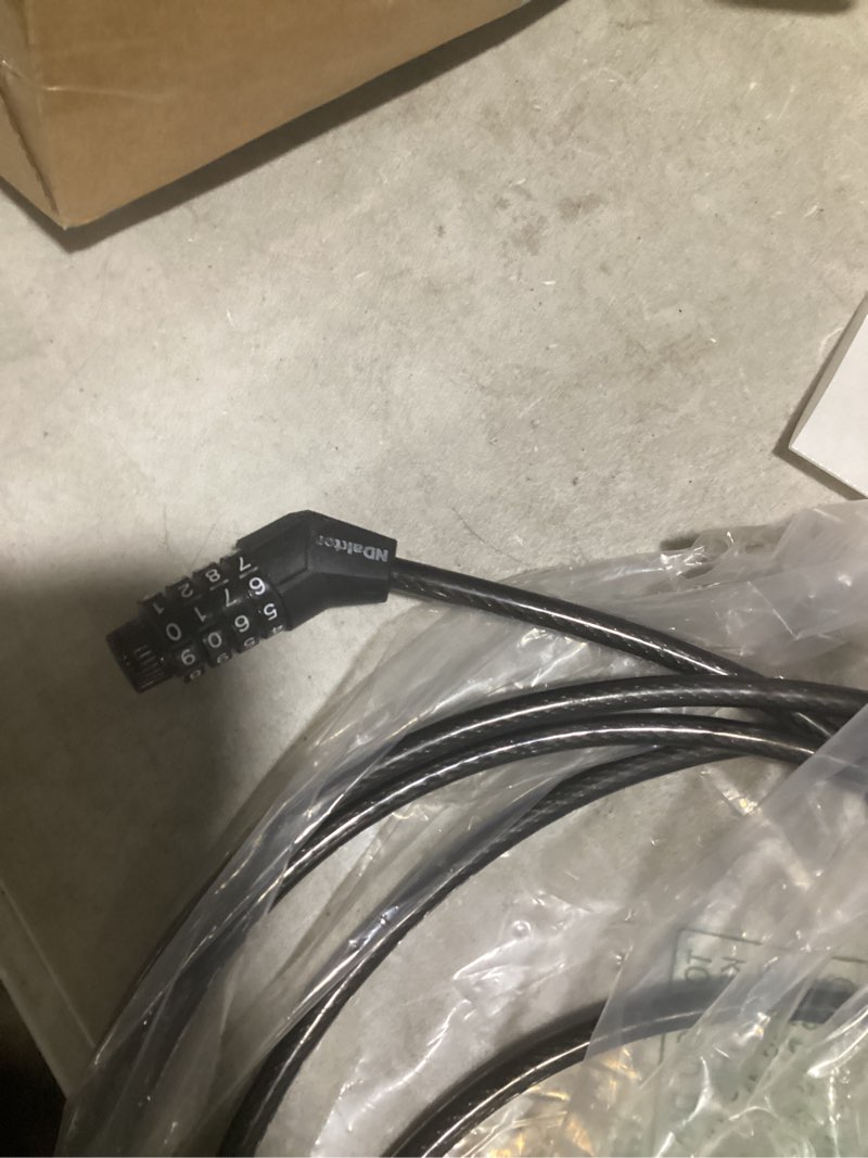 Condition photo showing Good Condition for ndakte bike lock, extra long straight cable lock (6ft, 12ft, 18ft, 22ft, 27ft) with resettable combination, unique narrow designed for kayaks, scooters, paddle boards and outdoor gear 12 feet