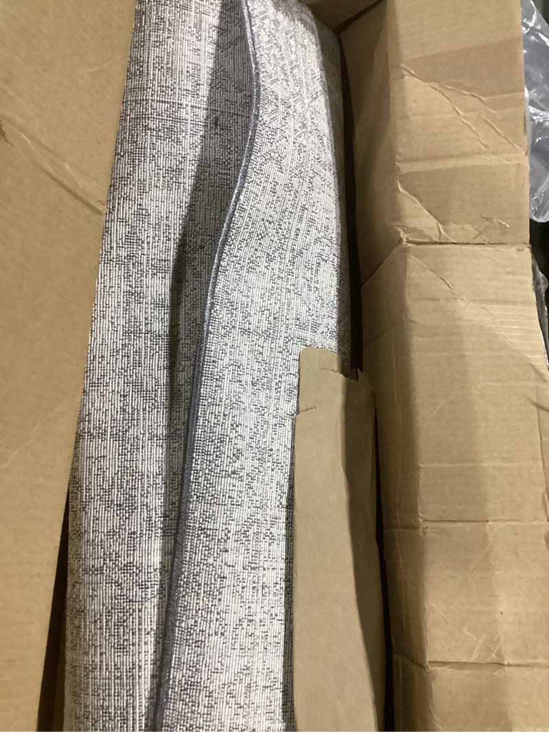 Condition photo showing Good Condition for loloi amber lewis alie collection ale-03 charcoal/dove 2'-7'' x 7'-9'', .13'' pile height, runner rug charcoal / dove 2' x 7' (rectangular)