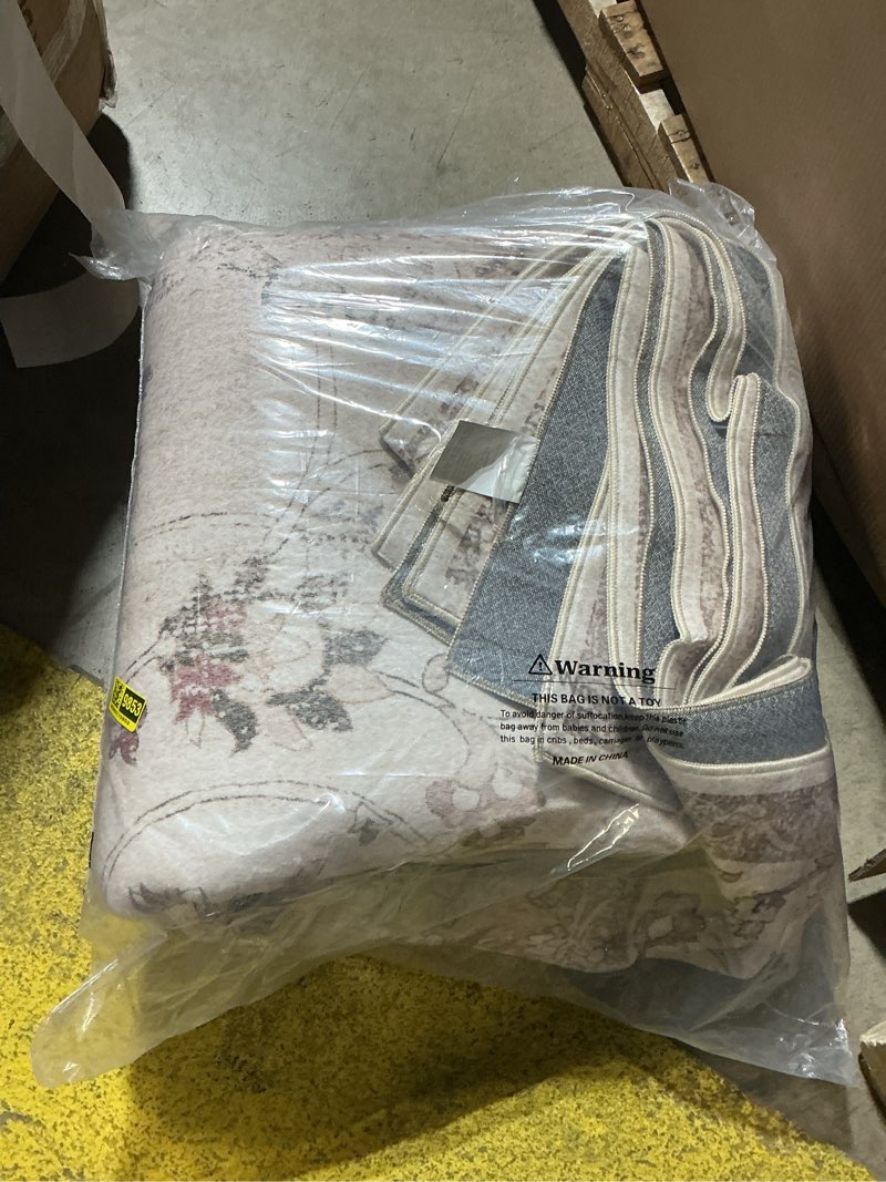 Condition photo showing Good Condition for indoor area rug beige vintage large 