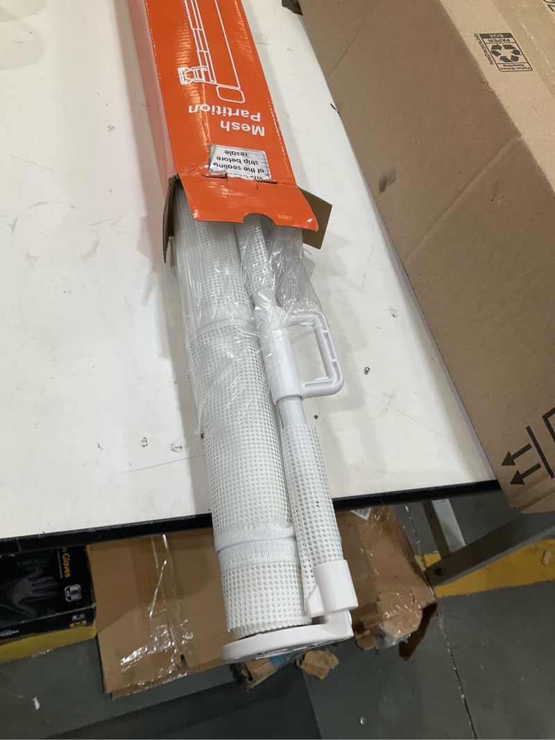 Condition photo showing Good Condition for retractable baby gate with cat door 55" wide retractable baby gate for stairs mesh baby gate with pet door retractable dog gate for the house retractable pet gate with door safety gates for toddlers white 33" x 55"?with cat door ?