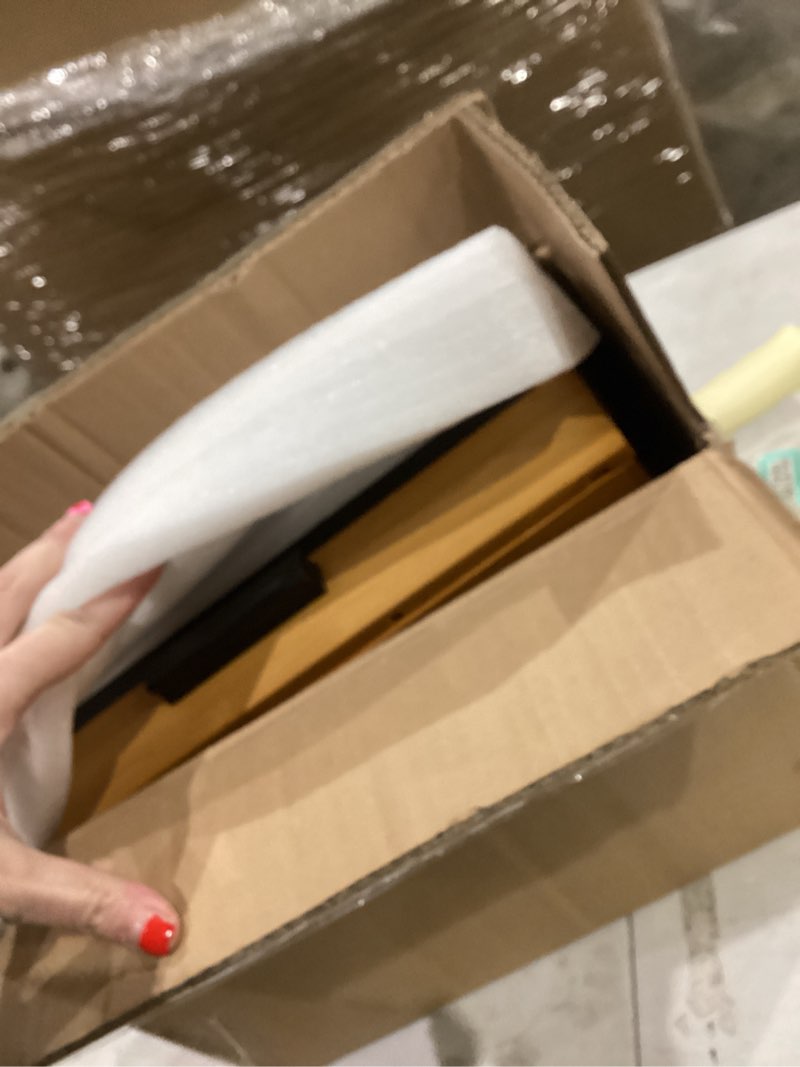 Condition photo showing New/Like New for cologne organizer for men,3 tier of elevated cologne display stand with drawer storage,perfume organizer and storage display risers,great gift for men(walnut black)