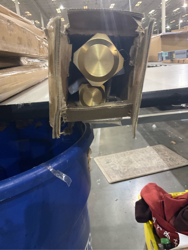 Condition photo showing Good Condition for 1 inch Double Curtain Rod 72 to 144 Inch(6-12 Feet),Telescoping Heavy Duty Double Drapery Rod,Premium Aluminum Finials with Brackets 72-144" Warm Gold