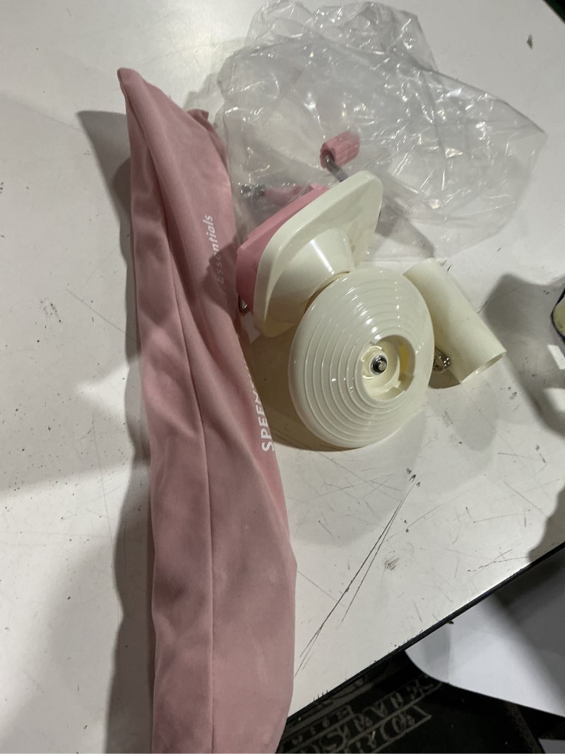 Condition photo showing As Is for speensun yarn winder and swift combo, efficient 3.5 oz yarn cake maker, adjustable angle/height yarn swift turn loose yarn into tidy skeins, easy-to-install yarn spinner for yarns below size 5 cotton pink