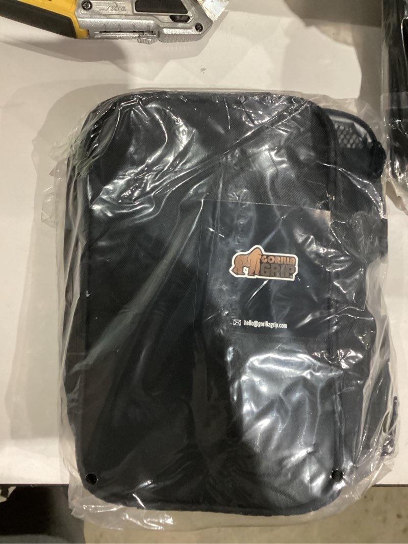 Condition photo showing New/Like New for GORILLA GRIP Reusable Insulated Lunch Box Bag for Women Men, Large Leakproof Soft Cooler Bags, Multiple Compartments, Mesh Pockets, Adjustable Strap, Food Tote Keeps Drinks Cold, 8L, 10x9, Black 8L Black