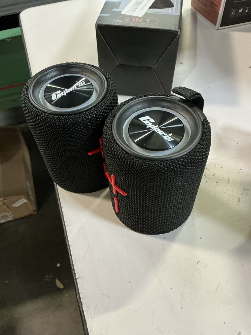Condition photo showing Good Condition for 2 in 1 magnetic dual splittable bluetooth speaker, ipx6 waterproof split portable wireless speaker with 20w loud stereo sound, bluetooth v5.3, 24h playtime, multiple pairing for home,outdoor or travel