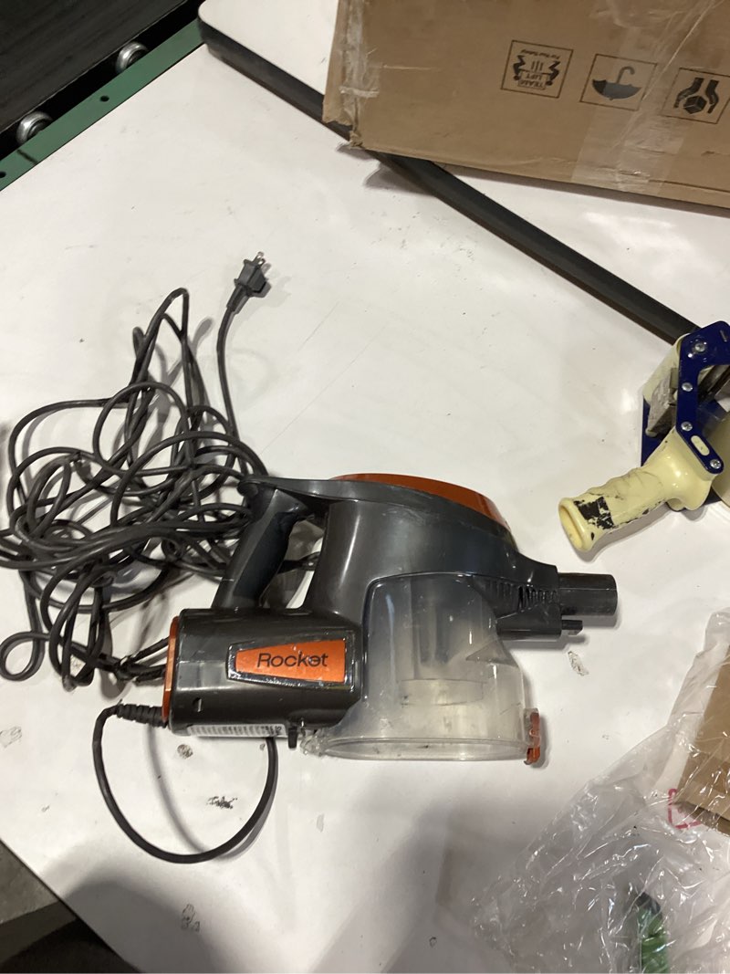 Condition photo showing As Is for Shark Rocket Ultra-Light Corded Bagless Vacuum for Carpet and Hard Floor Cleaning with Swivel Steering (HV301), Gray/Orange