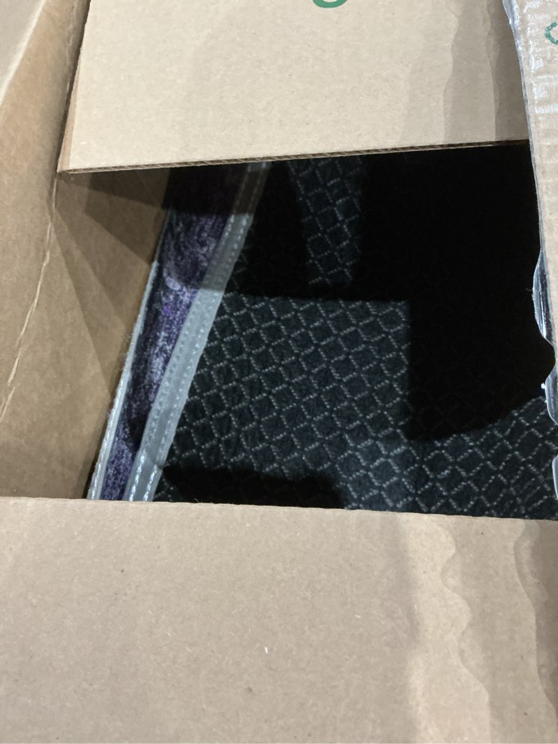 Condition photo showing As Is for addison rugs chantille acn651 purple 1'8" x 2'6" indoor outdoor area rug, easy clean, machine washable, non shedding, bedroom, living room, dining room, kitchen, patio rug purple 1'8" x 2'6" (rectangular)