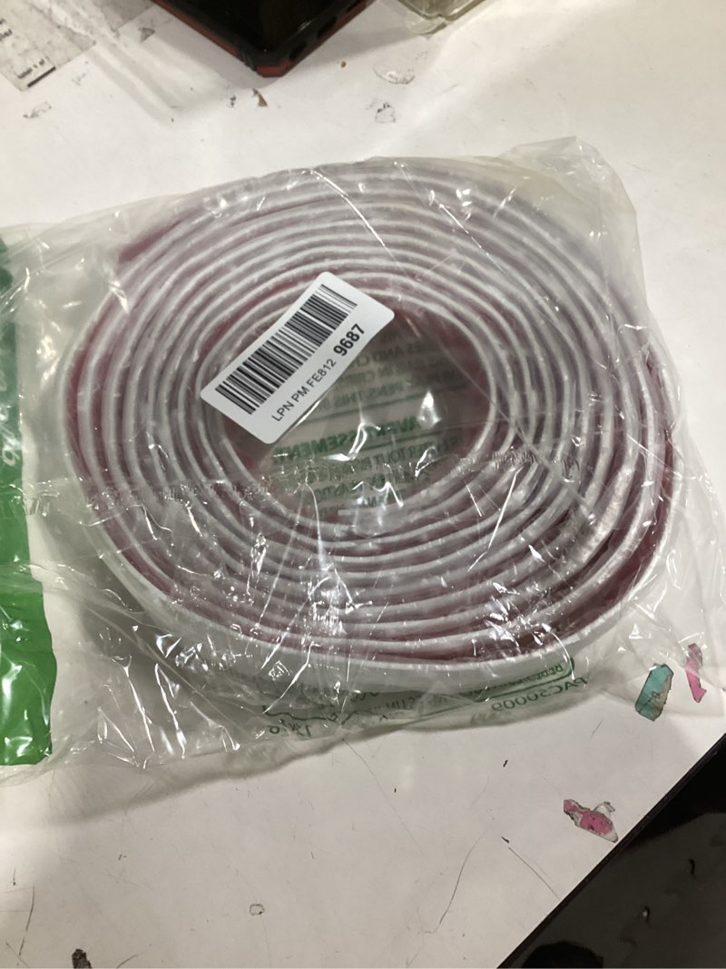 Condition photo showing As Is for Gaahing Paintable Wall Trim Molding for Cabinet Mirror Frame Wall Edge Home Decor | Peel and Stick Self-Adhesive Design, 16.4 ft x 1 inch 16.4 ft x 1 inch White