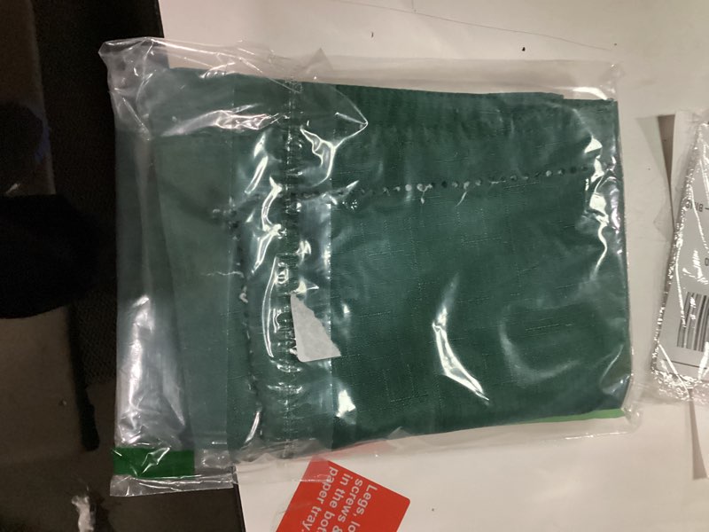 Condition photo showing New/Like New for Elrene Home Fashions Alison Eyelet Border Design Cloth Wrinkle Resistant Fabric Placemat, Set of 4, 13"x19", Forest Forest 13" x 19" (Set of 4)