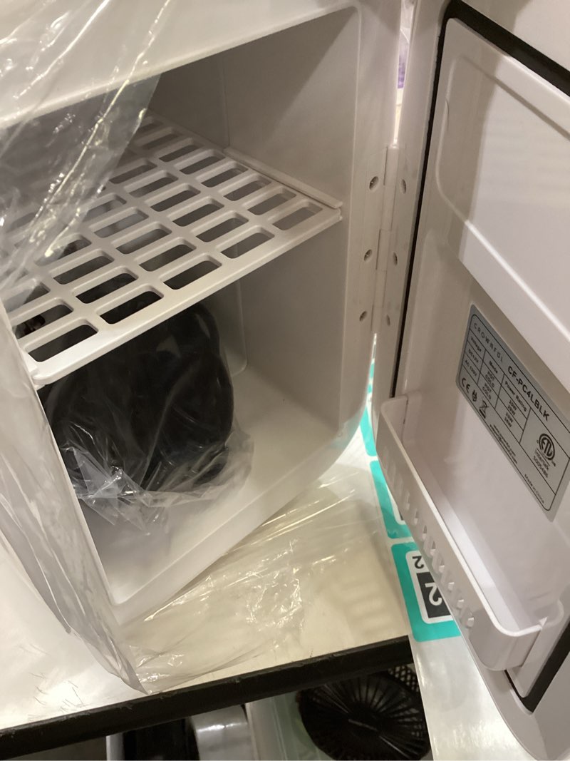 Condition photo showing Good Condition for crownful mini fridge, 4 liter/6 can portable cooler and warmer personal refrigerator for skin care, cosmetics, beverage, food,great for bedroom, office, car, dorm, etl listed (white)