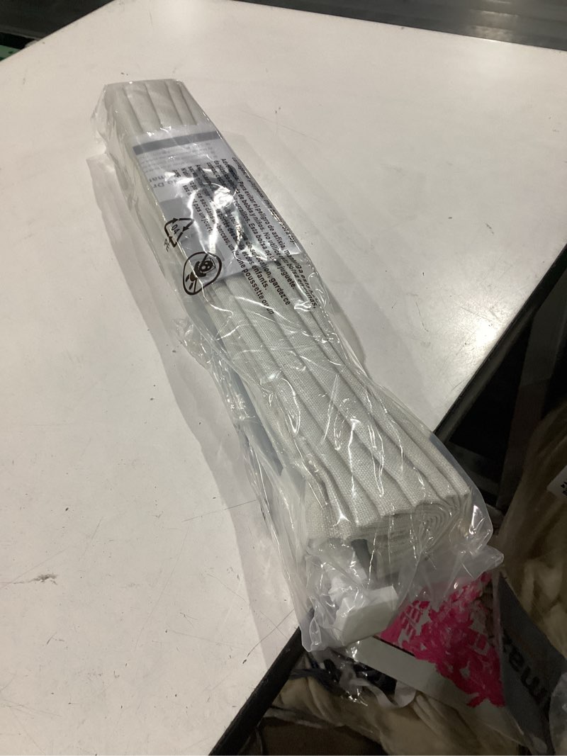 Condition photo showing Good Condition for lazblinds no tools no drill cordless roman shades for windows, blackout thermal insulated uv blocking window blinds, room darkening fabric blinds for indoor windows, 21'' w x 48'' h, off white blackout - off white 21" w x 48" h
