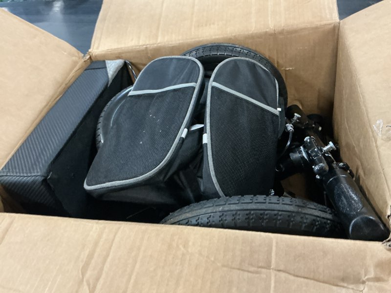 Condition photo showing As Is for blessreach deluxe medical scooter double handbrake, all terrain steerable knee scooter crutch alternative, for adults injured ankle & foot recovery in blacks