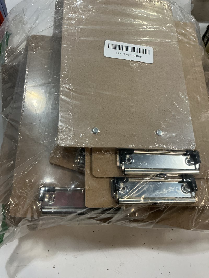 Condition photo showing Good Condition for 6 x 9 clipboards bulk, 32 pack small clip board, a5 letter size wooden hardboard kids clipboard pack for classroom, party, home, brown