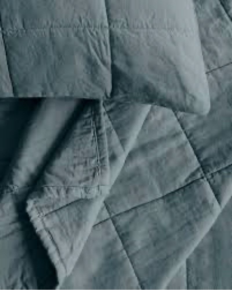 lightweight european linen box quilt,ocean,twin