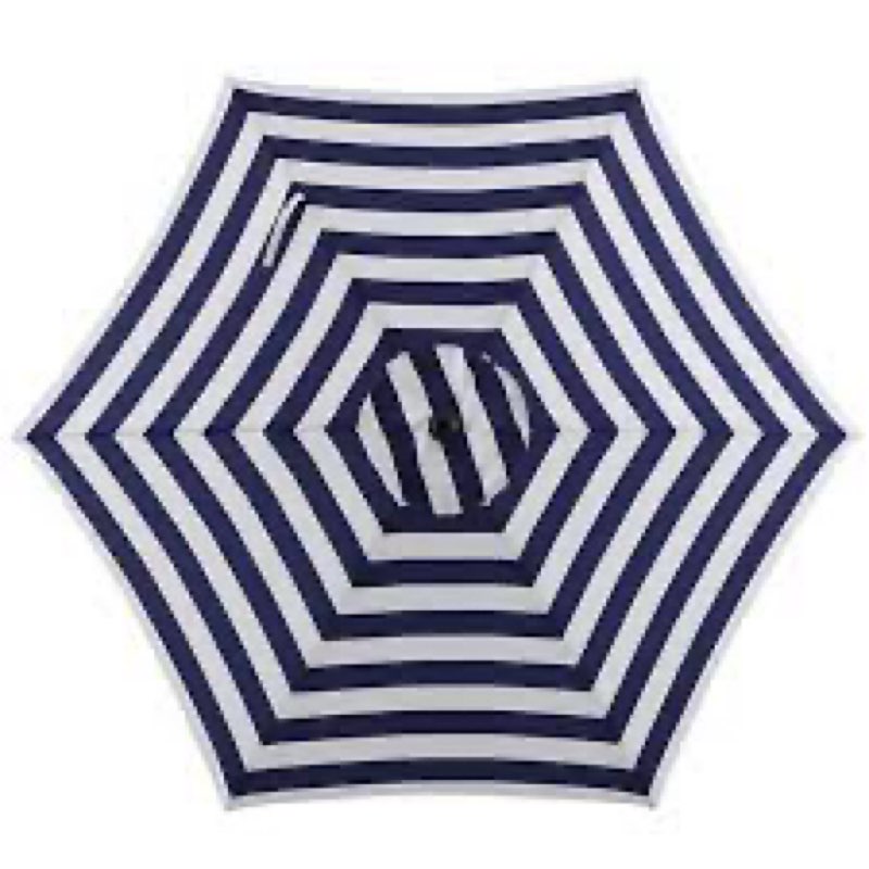 Sonoma, crank & tilt umbrella 9ft , blue and white