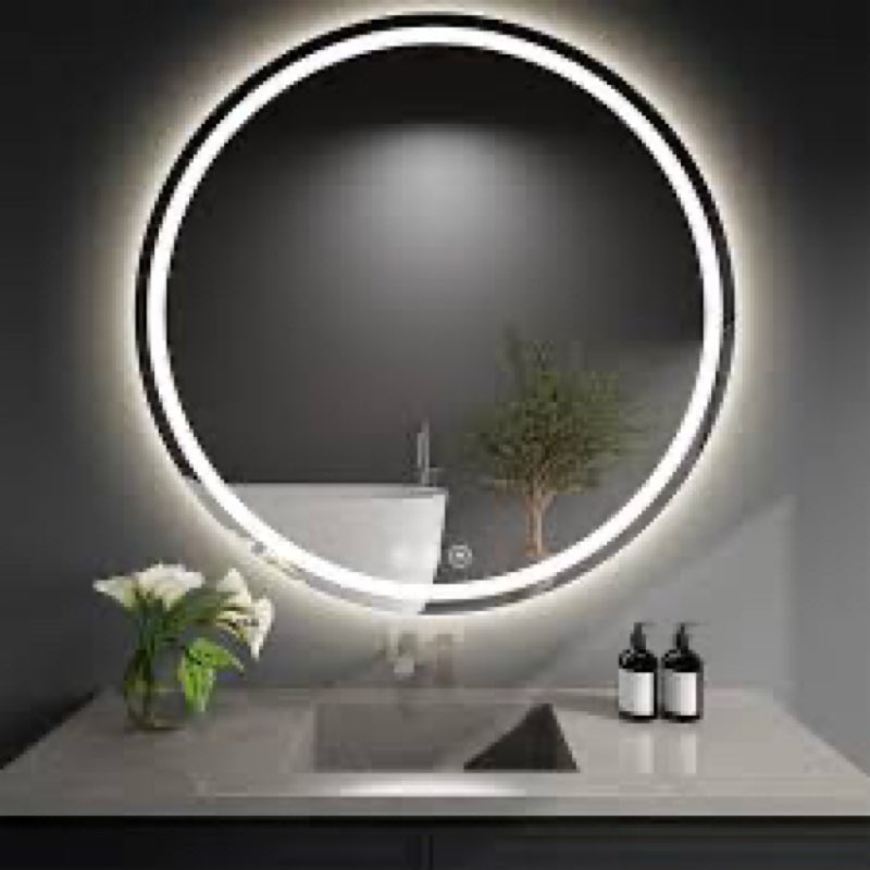 wissmiels led bathroom mirror 30 inch round bathroom mirror with lights, circle led mirror, wall mou