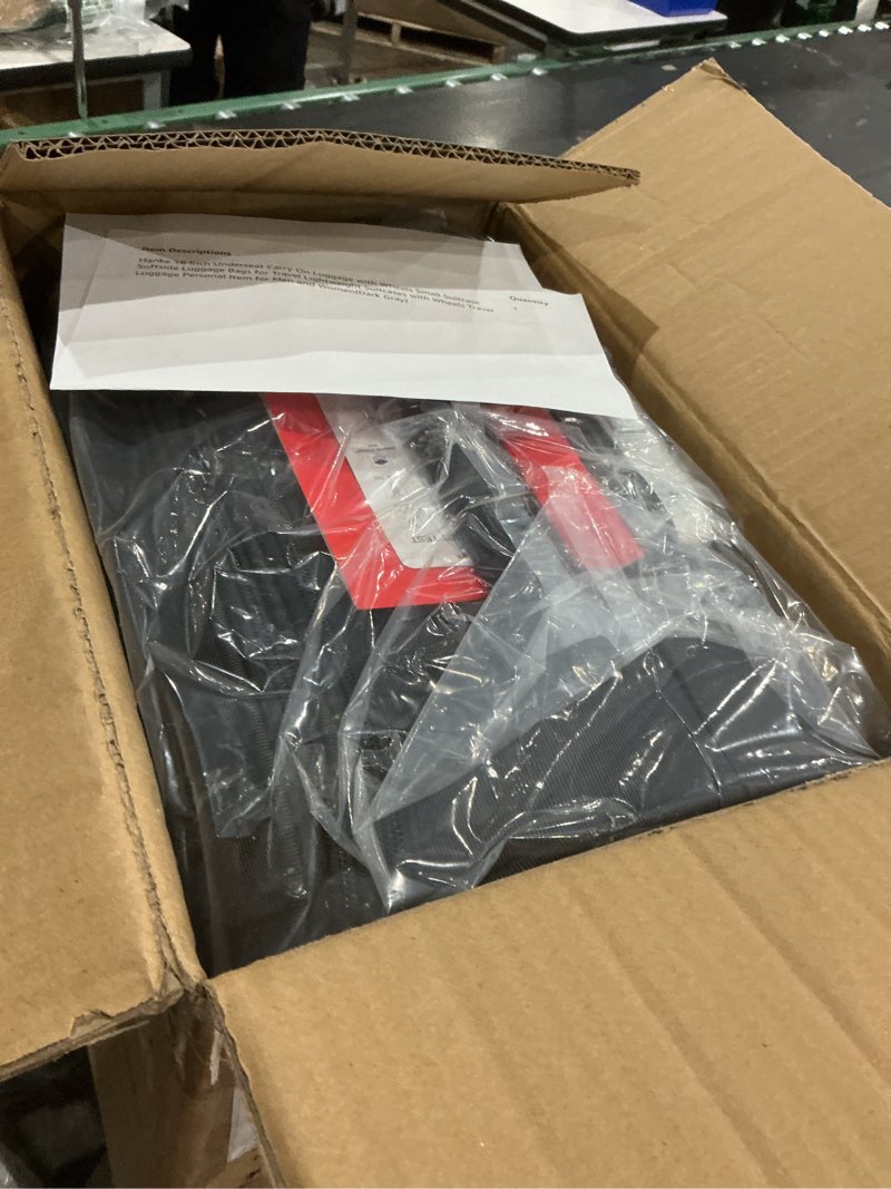 Condition photo showing Good Condition for Hanke 16 Inch Underseat Carry On Luggage with Wheels Small Suitcase Softside Luggage Bags for Travel Lightweight Suitcases with Wheels Travel Luggage Personal Item for Men and Women(Dark Gray)