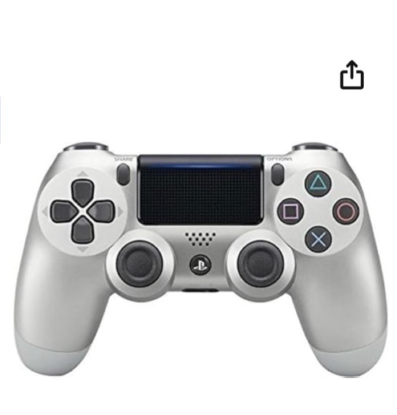 DualShock 4 Wireless Controller for PlayStation 4 - Silver [Discontinued] (Renewed)